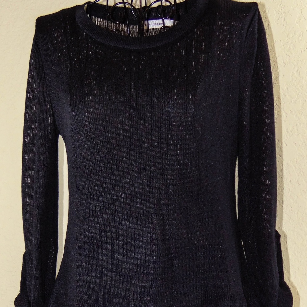 Black Sweater with Lace